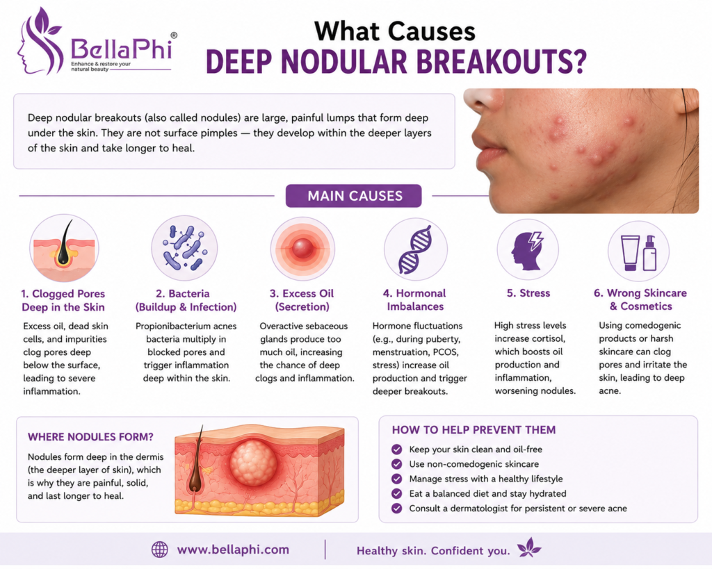 What Causes Deep Nodular Breakouts