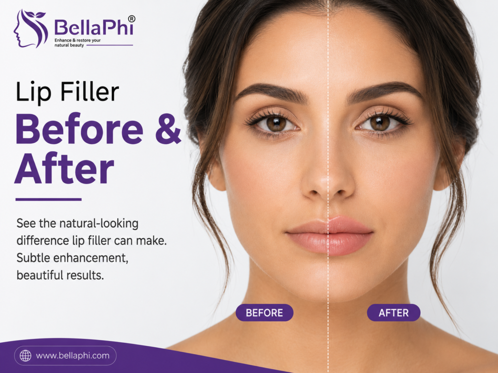 Lip Filler before and after
